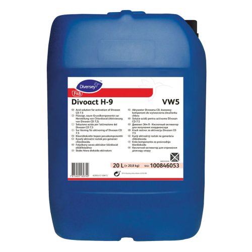 Divoact H-9 VW5 folyékony savas aktivátor klórdioxid előállításához, 20 liter