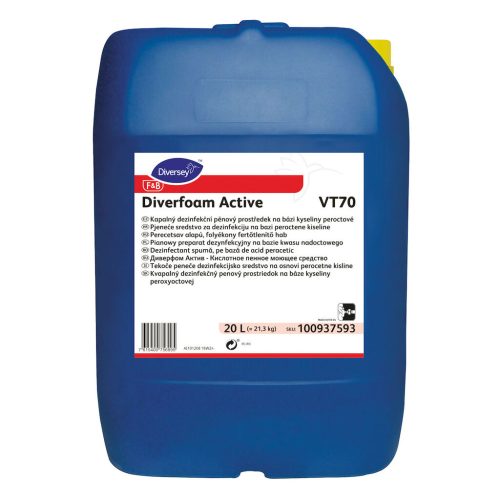 Diverfoam Active VT70 W955 peracetik savon alapuló oxidáló hab fertőtlenítőszer, 20 liter