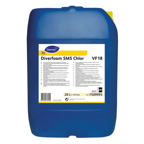 Diverfoam SMS Chlor VF18 könnyűfém kímélő, szilikátmentes, aktív klór tartalmú habtisztítószer, 20 liter