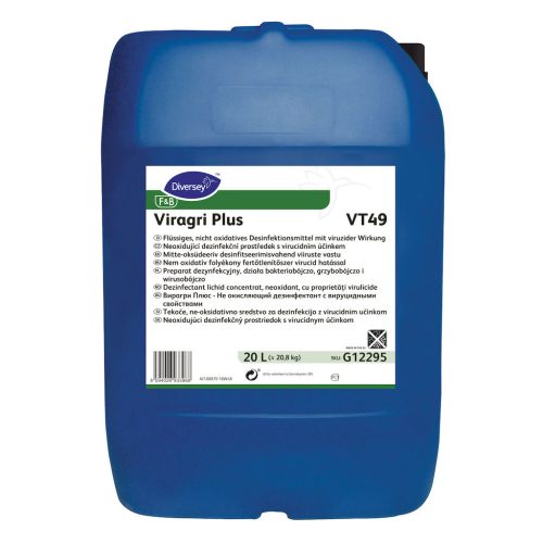 Viragri Plus VT49 nem oxidatív folyékony fertőtlenítőszer virucid hatással, 20 liter